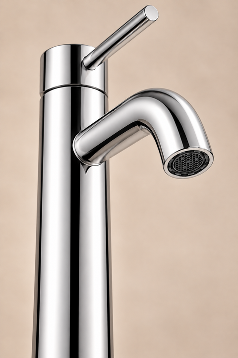 Mitigeur lavabo haut design Sorane chromé Azéo, photo 4