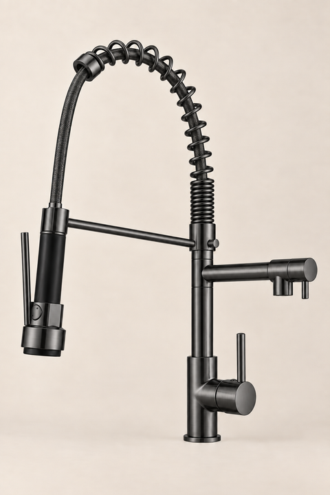 Mitigeur de cuisine double fonction Torvel gris anthracite Azéo