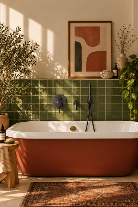 Mitigeur baignoire encastré mural Caldren noir mat Azéo — photo 2