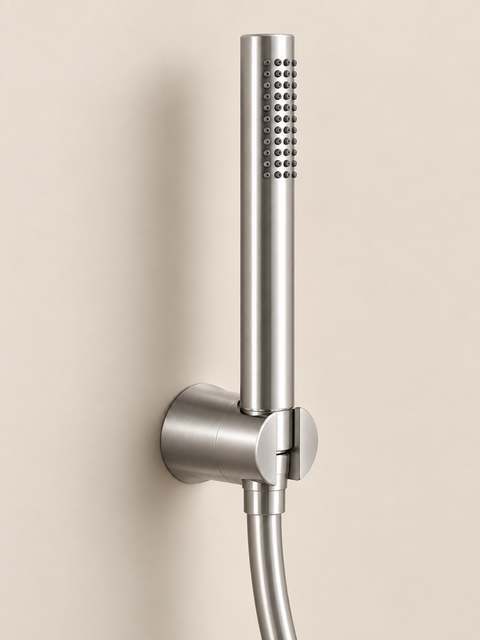 Mitigeur de bain thermostatique avec douchette Tamaris gris brossé Azéo — photo 4