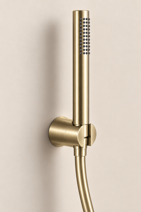 Mitigeur de bain thermostatique avec douchette Tamaris or brossé Azéo — photo 5