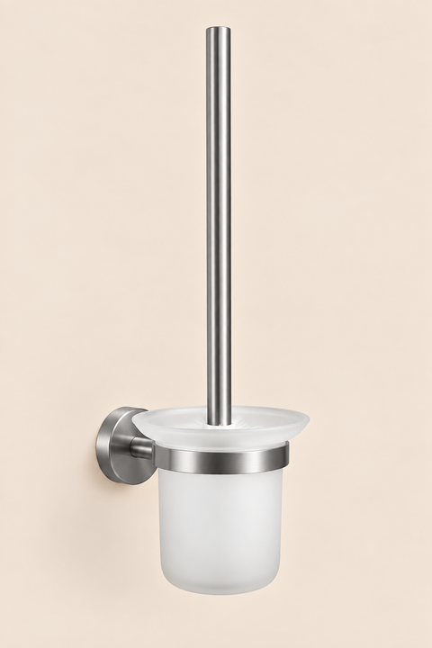 Porte-balayette WC mural Morvale gris brossé Azéo